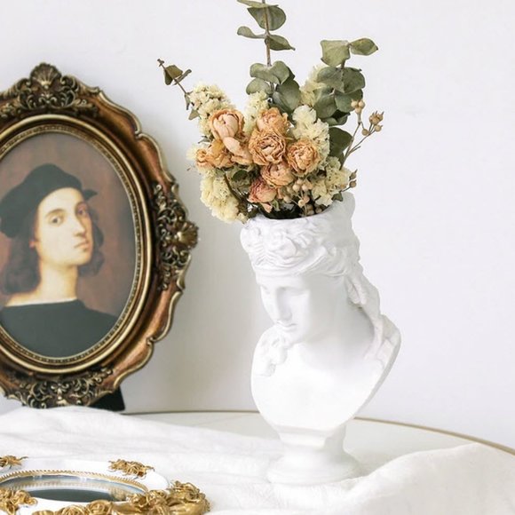 Greek Statue Planter vase Ariadne bust sculpture statue - Picture 1 of 6